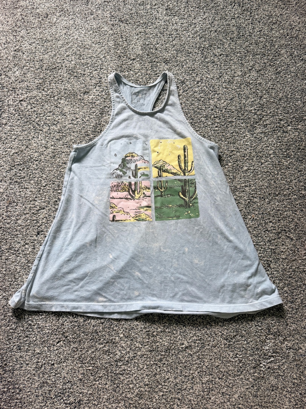 Modish Rebel Racerback Tank with Cactus Desert Graphic Size XS